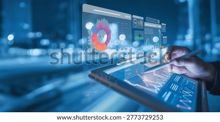 Modern Data Visualization Dashboard with Charts, Graphs and Analytics Interface - Digital Business Intelligence UI