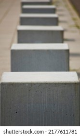 Modern Decorative Concrete Cubes Outdoors.