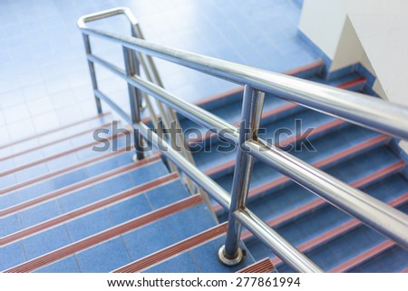 modern design of handrail and staircase