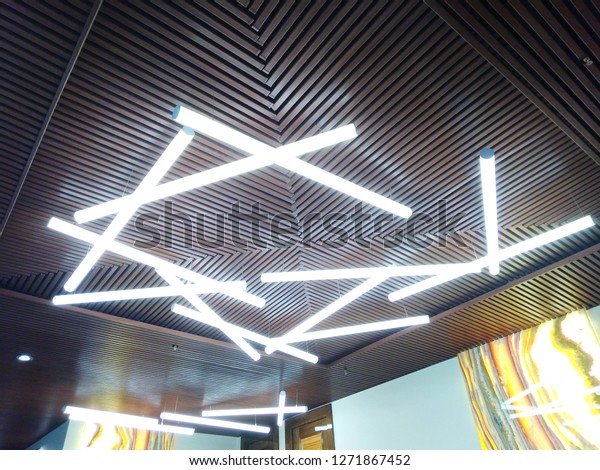 Modern Design Lamps Interior On False Stock Photo Edit Now