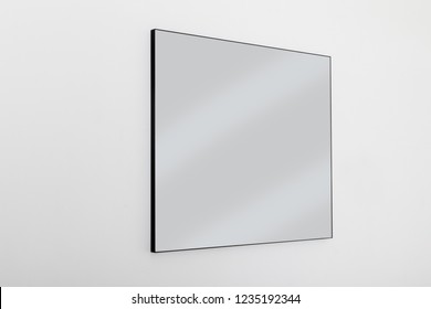 modern design minimalist black frame mirror - Shutterstock ID 1235192344