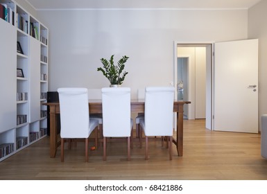 modern dining-room, interior view