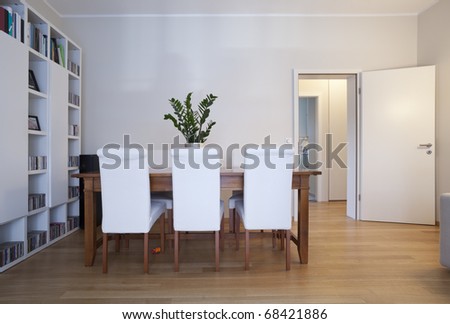 modern dining-room, interior view