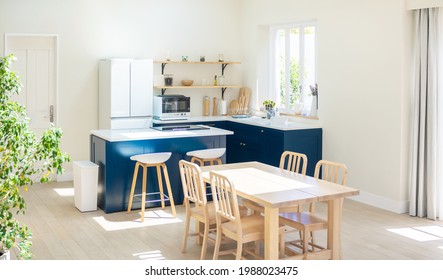 Modern Dinning Kitchen. Room Interior.