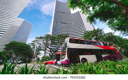 Modern double-Decker buses. The development of the transport system