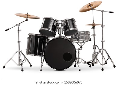 Modern drum kit isolated on white background - Powered by Shutterstock