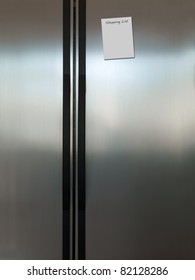 A Modern Duel Stainless Steel Kitchen Fridge