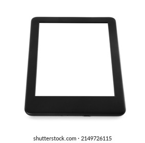Modern E-book Reader With Blank Screen Isolated On White