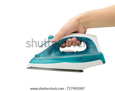 Modern electric iron isolated on the white background.