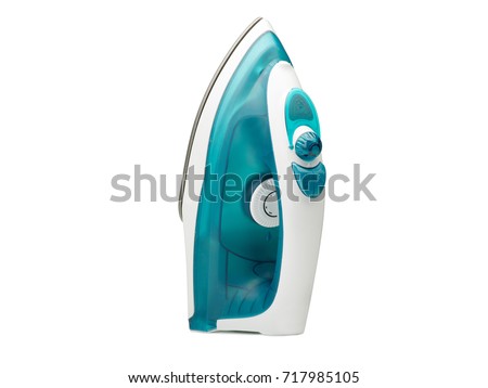 Modern electric iron isolated on the white background.