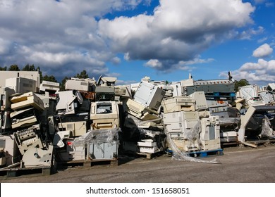 Modern electronic waste for recycling or safe disposal, any logos and brand names have been removed. Great for recycle and environmental themes.