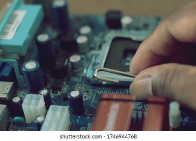 Modern electronics and digital technology concept