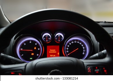 A Modern And Elegant Car Cockpit.