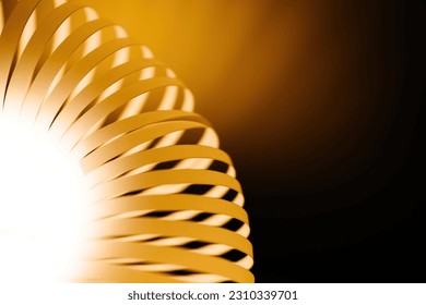 A modern and elegant design featuring a dynamic yellow royal pattern of light curves on a dark tech-inspired backdrop.