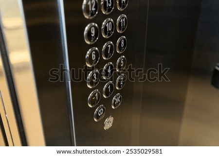 A Modern Elevator Control Panel featuring Floor Buttons for convenient access and aesthetics