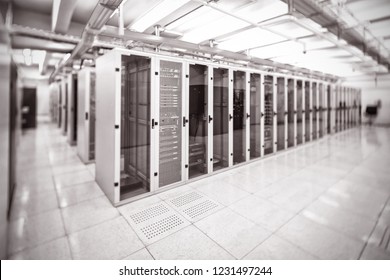 Modern Empty Server Room