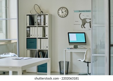 Modern Empty Vet Office With Workplace
