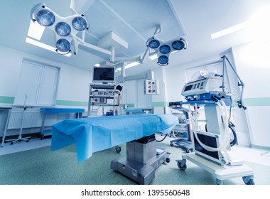 Modern equipment in operating room  Medical devices for neurosurgery  Background
