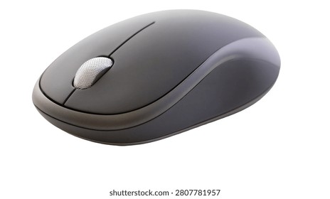 Modern ergonomic wireless computer mouse with textured scroll wheel