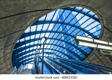 modern escalator in the city