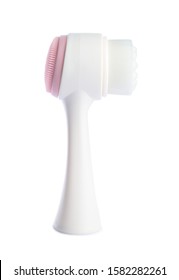 Modern Face Cleansing Brush Isolated On White. Cosmetics Tool