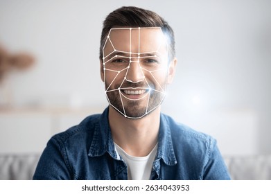 Modern facial recognition technology enhances identification in daily life