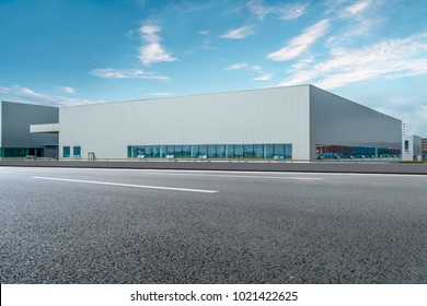 Modern factory buildings and warehouses - Shutterstock ID 1021422625