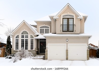 Modern Family Home In Winter