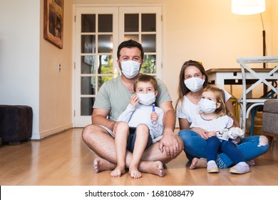 Modern family at preventive quarantine due to global pandemia