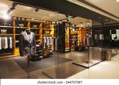 modern fashion shop storefront and showcase                