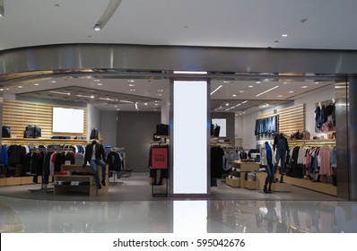 Modern Fashion Store Front In Shopping Mall