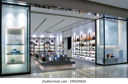 modern fashion storefront in mall - Shutterstock ID 590245826