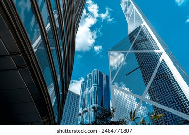 Modern financial skyscrapers in Hong Kong - Powered by Shutterstock