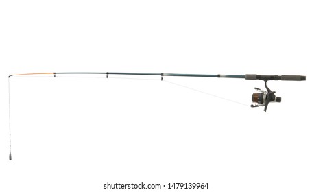 Modern Fishing Rod On White Background