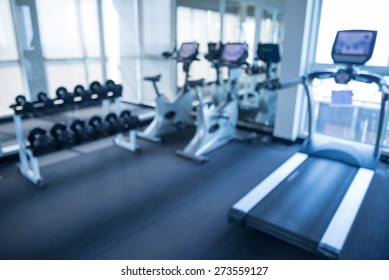 Modern Fitness Center Abstract Blur Background