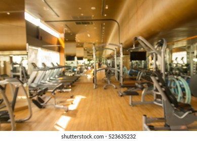 Modern Fitness Center Abstract Blur Background