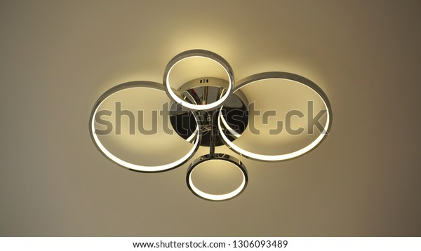 Modern Flat Round Shape Ceiling Lamp Stock Photo Edit Now