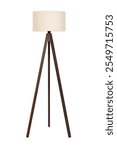 Modern floor lamp isolated on white background