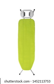 Modern Folded Ironing Board On White Background