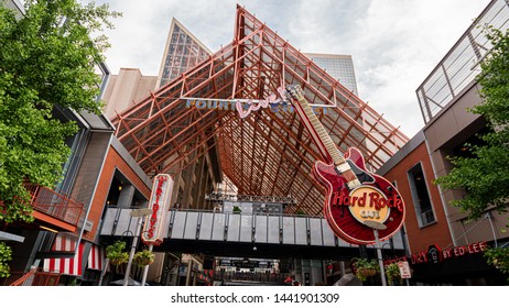 Modern Fourth Street Live District In Louisville - LOUISVILLE. KENTUCKY - JUNE 14, 2019