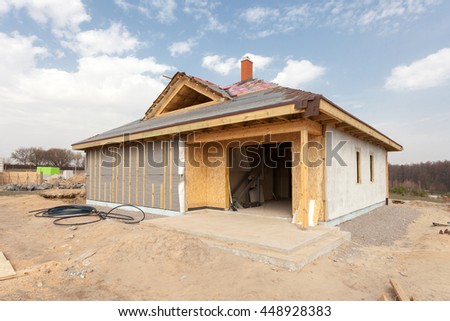 Modern Frame Energy Efficient House Under Stock Photo Edit Now