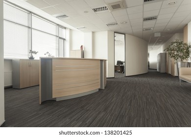 Modern furniture in a new office interior