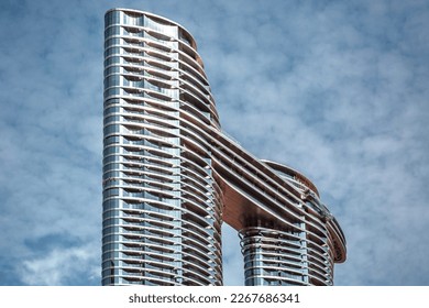 Modern futuristic building in Downtown, Dubai