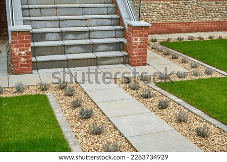 Modern garden path and steps example
