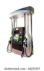 Modern Gas Pump Isolated