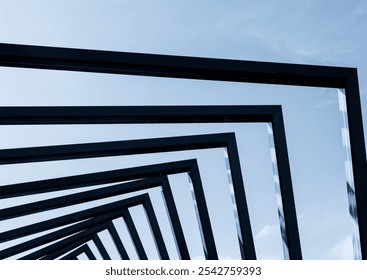 Modern Geometric Architecture Framing the Sky in Bold Lines - Powered by Shutterstock