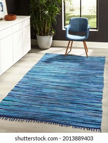 Modern geometric living area rug texture design