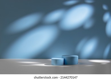 Modern geometric style of showcase for cosmetics product display with shadows and light. Mockup. - Shutterstock ID 2144270147