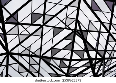 A modern glass ceiling with irregular geometric patterns - Powered by Shutterstock