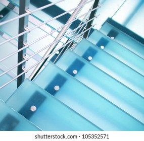 Modern glass staircase - Powered by Shutterstock